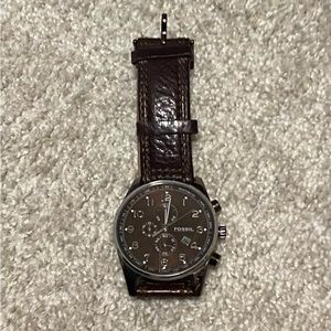 Brown Fossil Oversized Watch